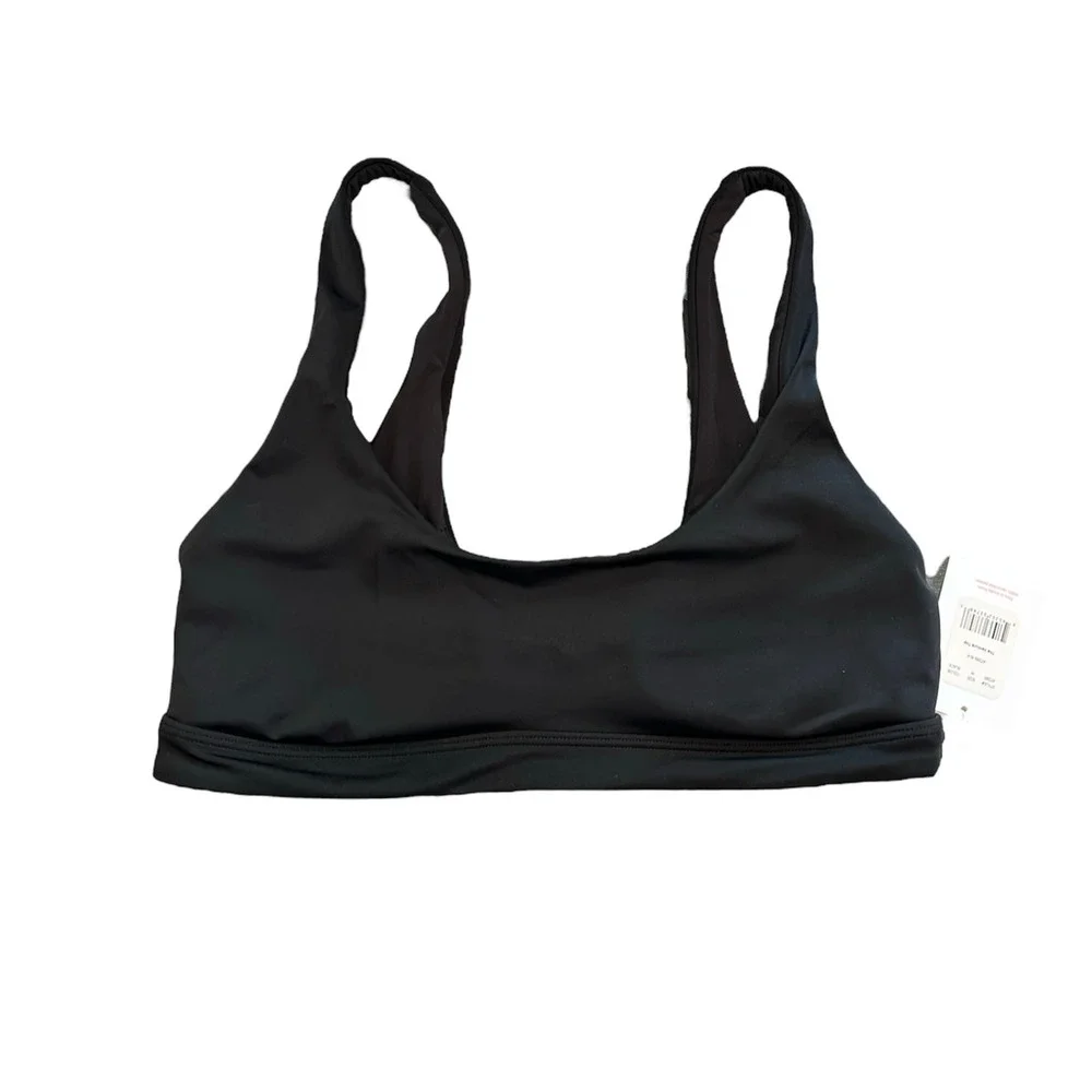 Andie Swim The Ventura Bikini Top in Black L NWT